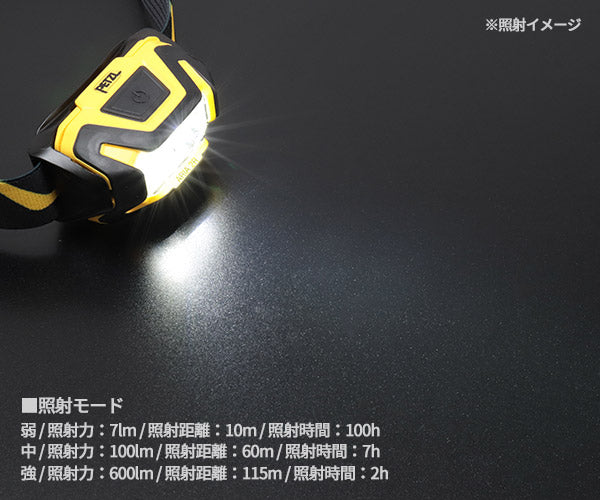 日本正規品 ペツル アリア2R ヘッドライト 600ルーメン (E071AA00)(3342540840089) PETZL