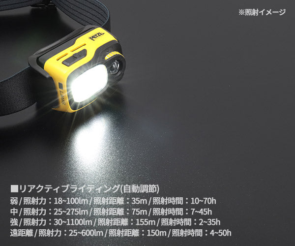 日本正規品 ペツル スイフトRLプロ ヘッドライト 1100ルーメン (E810AB00)(3342540843363) PETZL