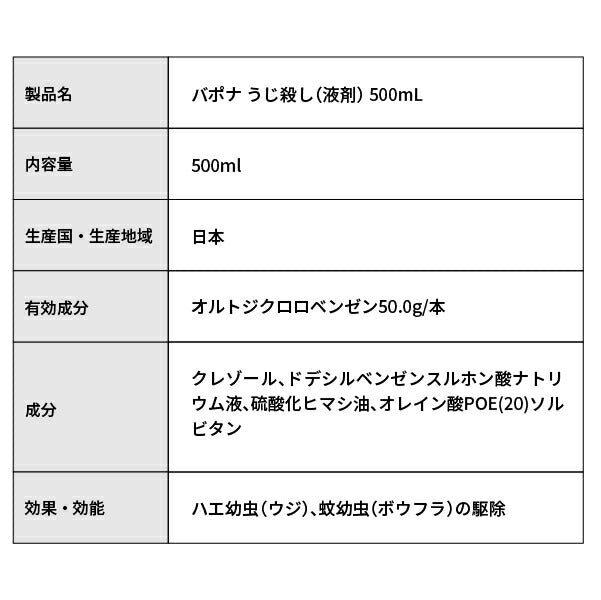 アース製薬 バポナ うじ殺し（液剤） 021915 速効性だからうじ、ボウフラを短時間で駆除 殺虫剤