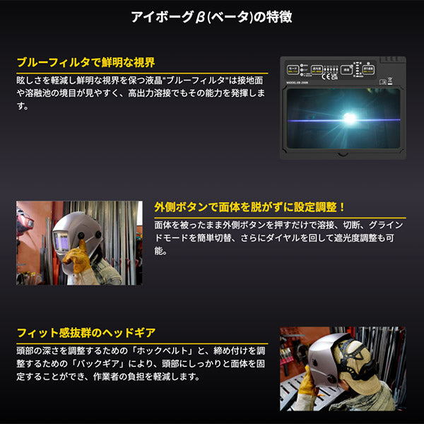 SUZUKID アイボーグ・ベータ EB-200B 自動遮光溶接面 スター電器