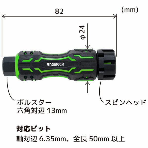 エンジニア 差替式ドライバー MINIドライヴ&ヘックスミドル (DZ-82) (4989833009823) ENGINEER
