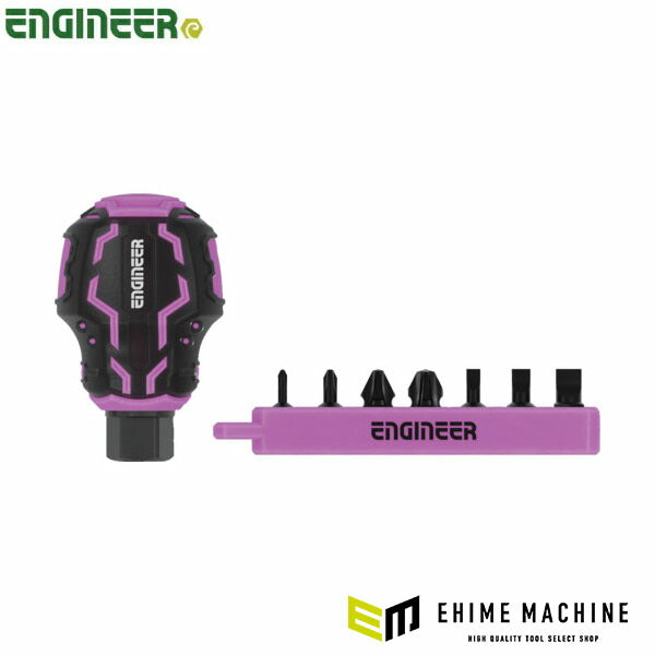 エンジニア 差替式ドライバー STUBBYドライヴ&プラマイ極短 PINK&BLACK (DZ-91P) (4989833006242) ENGINEER