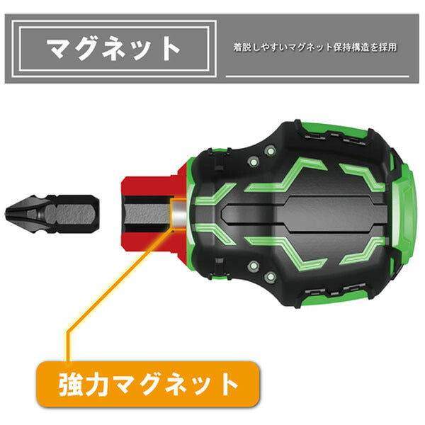 エンジニア 差替式ドライバー STUBBYドライヴ&ヘックス極短 (DZ-92) (4989833009922) ENGINEER
