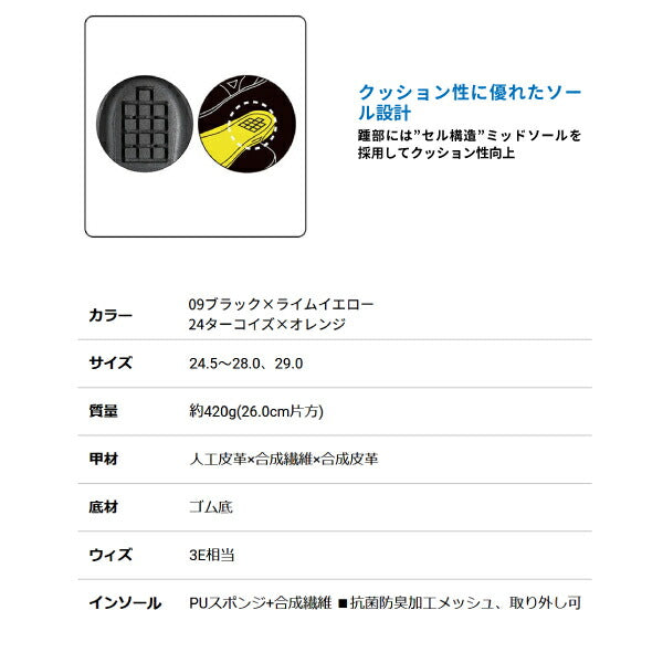 ミズノ F1GA2409 オールマイティ VH21H 通気の新常識 ムレにくいハイカット メッシュ素材 通気孔ソール ワーキング 安全靴 MIZUNO おしゃれ かっこいい 作業靴 スニーカー