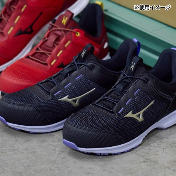 ミズノ 安全靴 ALMIGHTY EL 31L F1GA250909 ブラック×ゴールド オールマイティEL 31L 衝撃吸収 耐滑