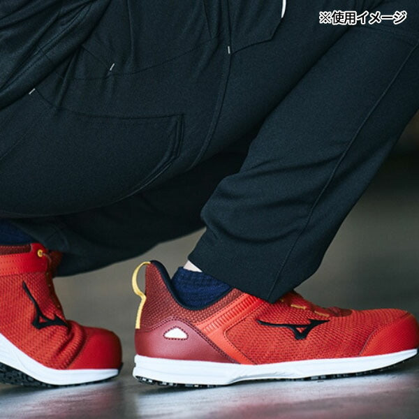 ミズノ 安全靴 ALMIGHTY EL 31L F1GA250962 レッド×ブラック オールマイティEL 31L 衝撃吸収 耐滑