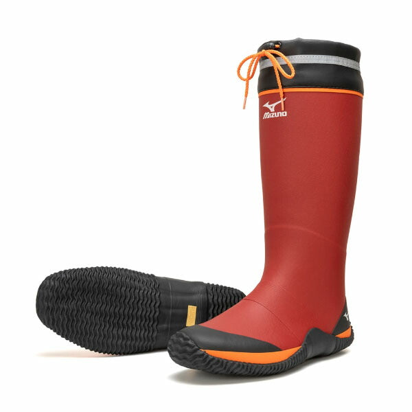 ミズノ ワークブーツ ジャスタフィットII NL レッド×オレンジ (F1GG250062) 長靴 23.0~28.0cm MIZUNO JUSTAFIT II NL