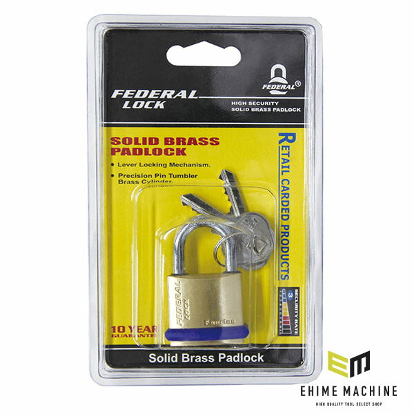 日本正規品 フェデラル 南京錠 PEリング付 30mm (F30-P)(4545301101736) FEDERAL