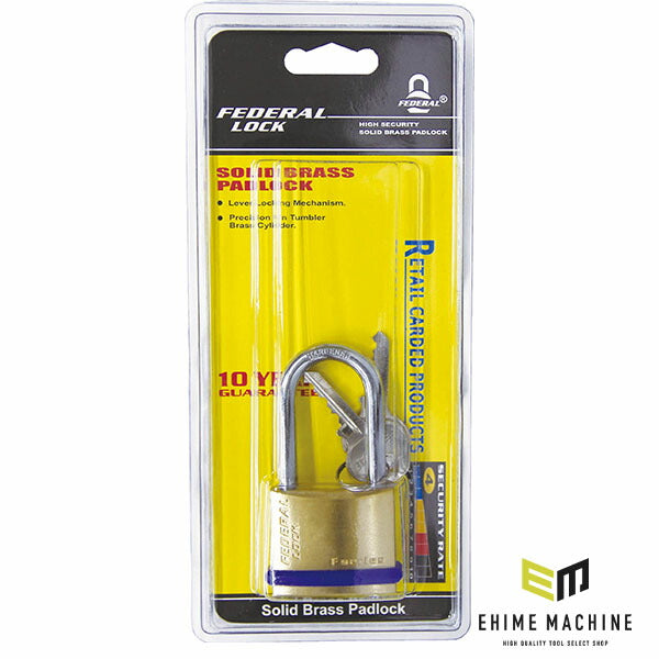 【12月の特価品】日本正規品 フェデラル 南京錠 PEリング付 40mm (ツル40mm) (F40-1.6-P)(4545301101910) FEDERAL