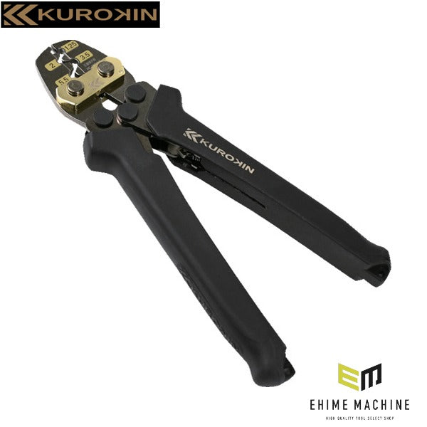 フジ矢 圧着工具(裸端子・裸スリーブ用・黒金) (FC-15S-BG)(4952520008119) FUJIYA 工具