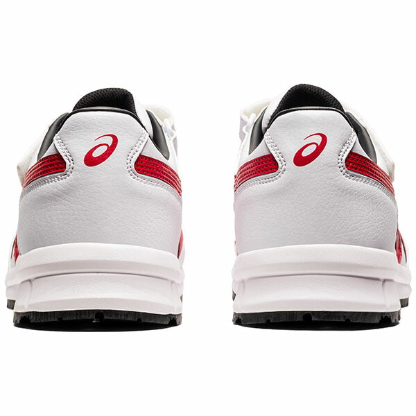 アシックス 安全靴 ウィンジョブ CP301 ホワイト×クラシックレッド (fcp301.102) ASICS ローカット ベルトタイプ 人工皮革 作業靴 スニーカー