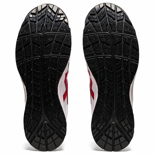 アシックス 安全靴 ウィンジョブ CP301 ホワイト×クラシックレッド (fcp301.102) ASICS ローカット ベルトタイプ 人工皮革 作業靴 スニーカー