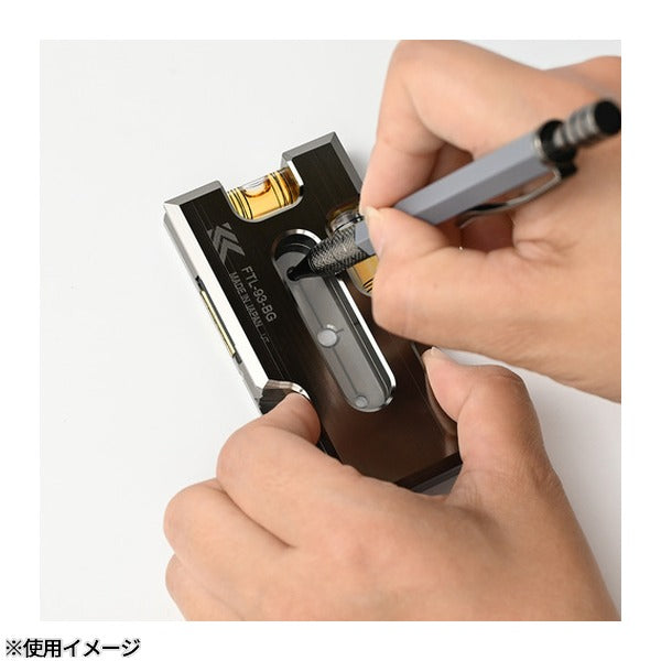 フジ矢 アルミ水平器 スイッチボックス用・黒金 (FTL-93-BG)(4952520406960) FUJIYA 工具