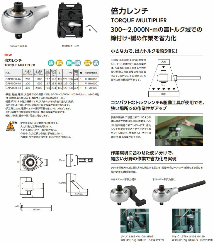 KTC 倍力レンチ (GAP2000-68)(4989433775197) 京都機械工具