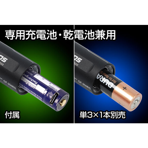 ジェントス ハイブリッド式LEDハンディライト Gシリーズ GF-206RG (4950654053753) GENTOS