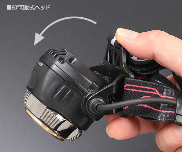 ジェントス Gシリーズ ハイブリッド式LEDヘッドライト 300RG (GH-300RG)(4950654052893) GENTOS 充電式&電池式