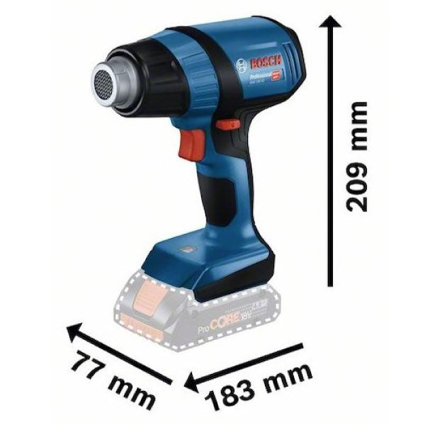 日本正規品 ボッシュ 18Vコードレスホットエアガン+バッテリー充電器セット GHG18V50HSET 充電式ホットエアーガン 本体+5.0Ahバッテリー+充電器 ホットガン