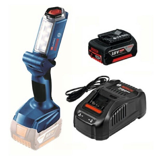 日本正規品 ボッシュ 18VコードレスライトLED+バッテリー充電器セット GLI18V-300SET 充電式LEDライト 本体+5.0Ahバッテリー+充電器