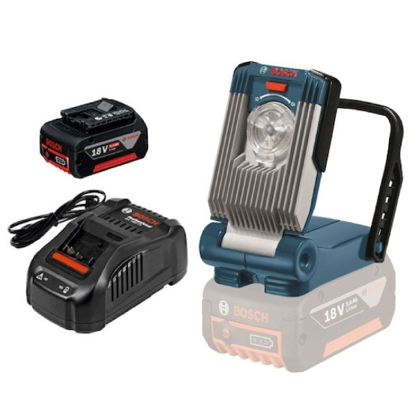日本正規品 ボッシュ 18VコードレスライトLED+バッテリー充電器セット GLIVARILEDSET 充電式LEDライト 本体+5.0Ahバッテリー+充電器