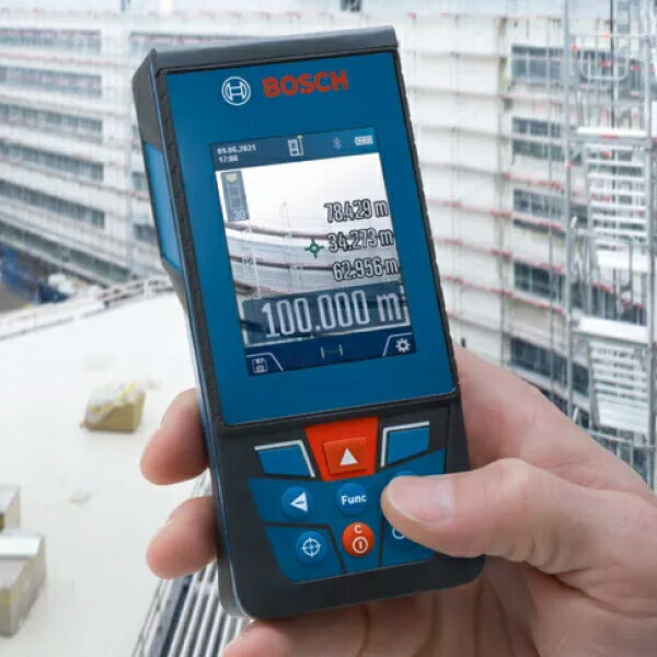 日本正規品 BOSCH GLM100-25C レーザー距離計 ボッシュ 屋外で使用できるプロ用レーザー距離計 1.5V LR6バッテリーX3、保護バッグ、製品証明書付