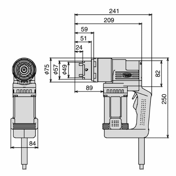 TONE シヤーレンチ M16・M20・M22用 100V (GM221AT)(4953488268768) トネ