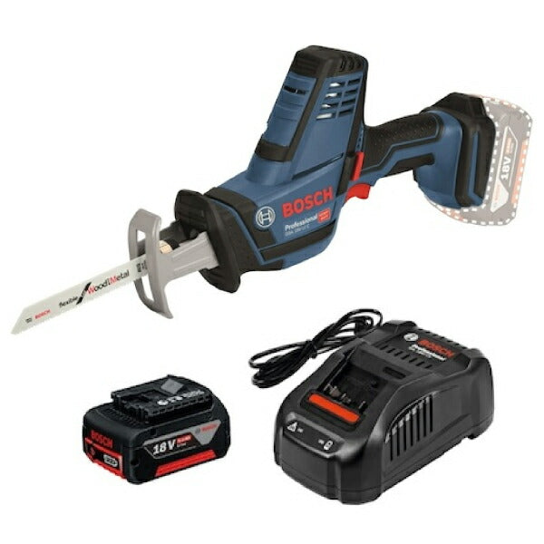 ☆品☆BOSCH ボッシュ 18V コードレスセーバーソー GSA18V-LIC バッテリー2個(4.0Ah) 充電器 ケース付 バッテリーセーバソー 67380