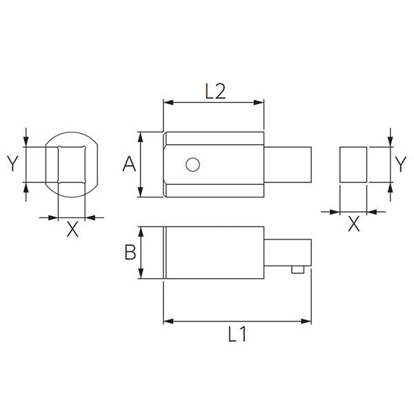 KTC 9X12エクステンション交換ヘッド 35mm (GX0912-E35)(4989433772073) 京都機械工具