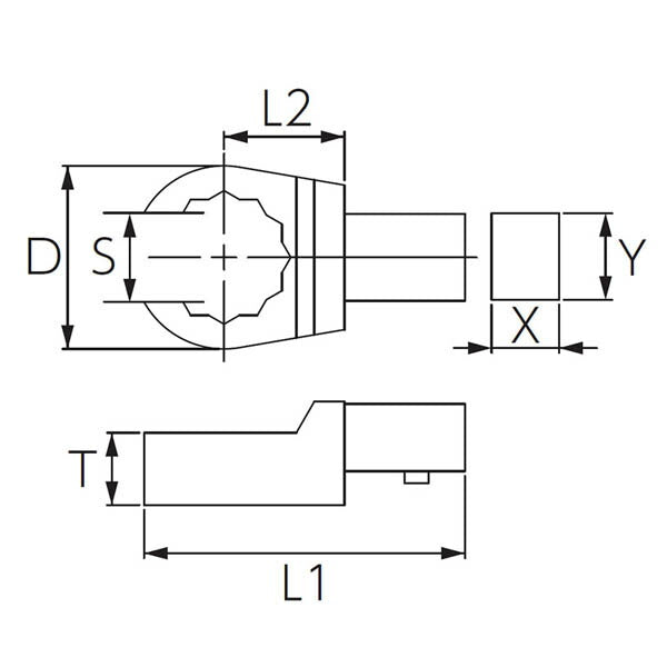 KTC 9X12クローフット交換ヘッド 10mm (GX0912-NS10)(4989433771946) 京都機械工具