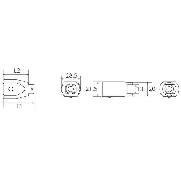 KTC 交換ヘッドアダプタ (GX13-A0917)(4989433774060) 京都機械工具