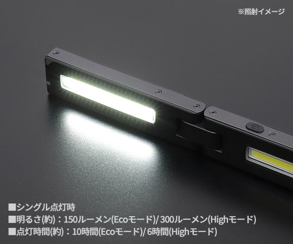 GENTOS ガンツ LEDワークライト 600ルーメン GZ-705 ジェントス ハイパワーバーライト LEDライト 作業等 折り畳み