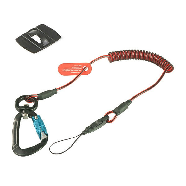 GRIPPS H01053 コイル状Eストラップ ポリクリップ付き 耐荷重0.5kg 最大長さ1.2m 革新的な落下防止グッズ専門メーカー グリップス 工具落下防止