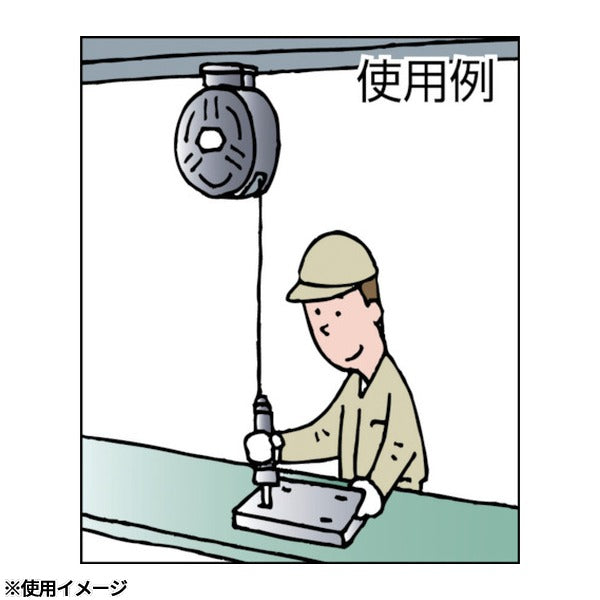 日平機器 大型エアーリール 13m 内径10×外径14mm ウレタンホース 天吊り・壁掛け 自動巻取式 (HAN-413)(4580117390035) NIPPEI KIKI