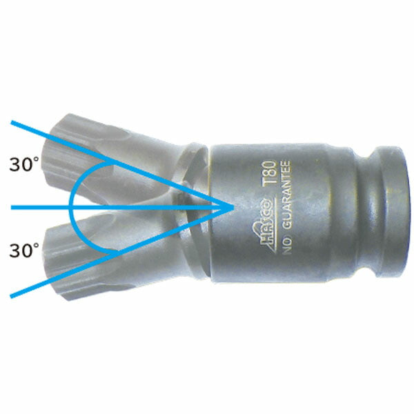 ハスコー 30度首振りトルクスビットセット HAP-900 (4582605862314) HASCO インパクトレンチ対応のトルクスビットセット