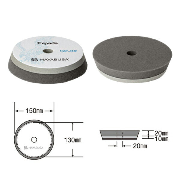 HAYABUSAセット Φ150 HAYABUSA-SET-150 研磨~仕上げ完結 オールインワン カーポリッシャー ルペスポリッシャーに最適