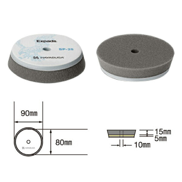 HAYABUSAセット Φ90 HAYABUSA-SET-90 研磨~仕上げ完結 オールインワン カーポリッシャー ルペスポリッシャーに最適