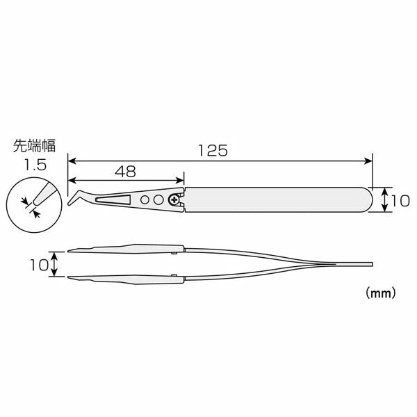 ホーザン ESDソフトチップピンセット (P-642-J)(4962772066270) HOZAN