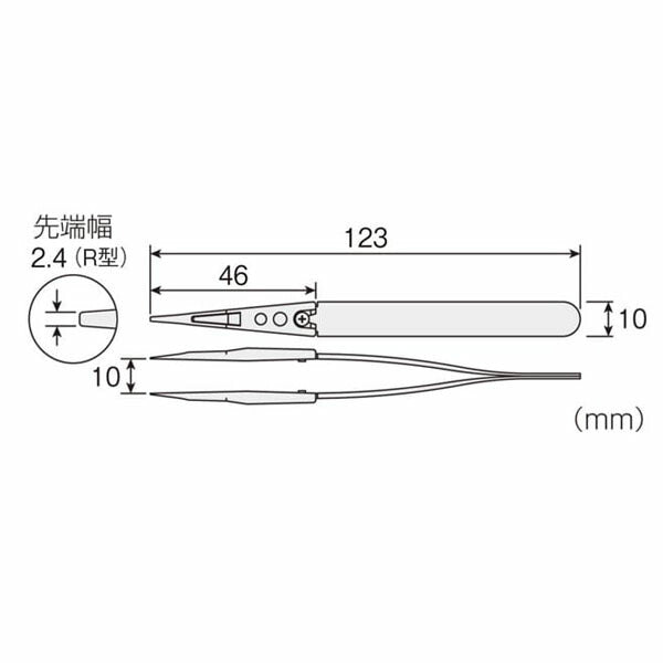 ホーザン 非粘着チップピンセット (P-643-N)(4962772066218) HOZAN