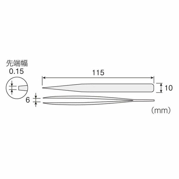 ホーザン ピンセット (P-672)(4962772066720) HOZAN