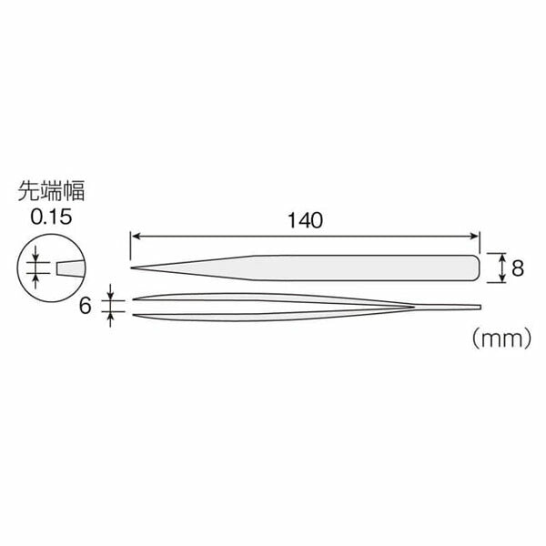 ホーザン ピンセット (P-674)(4962772066744) HOZAN