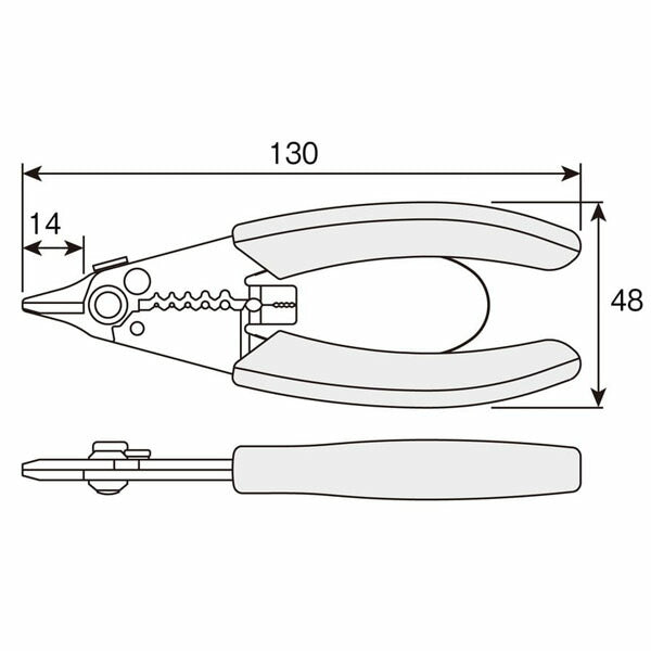 ホーザン ワイヤーストリッパー(ミリサイズ用) (P-970)(4962772069707) HOZAN