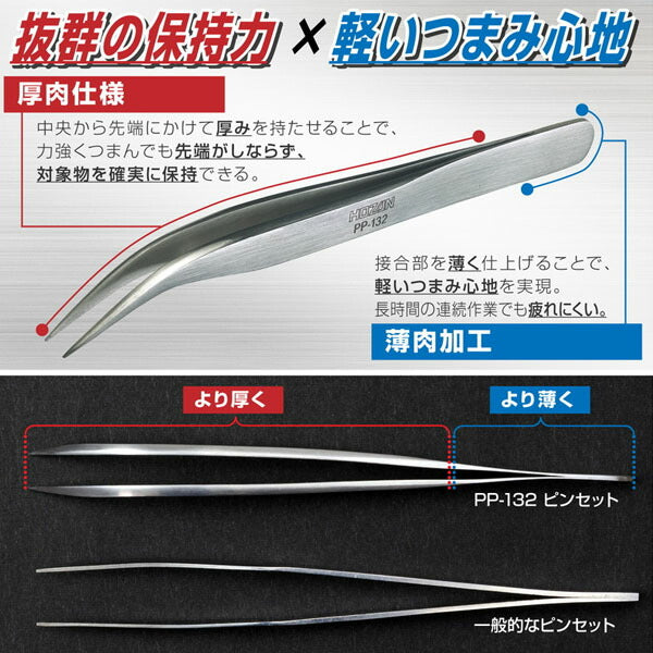 ホーザン ピンセット (PP-132)(4962772131329) HOZAN