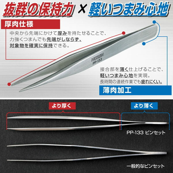 ホーザン ピンセット (PP-133)(4962772131336) HOZAN