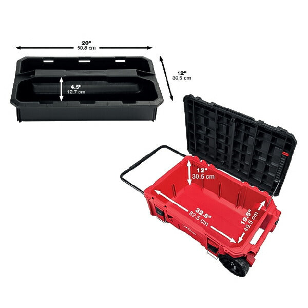 日本正規品 ミルウォーキー PACKOUT キャリー式ツールボックスXLサイズ (48-22-8428)(4573592050334) milwaukee