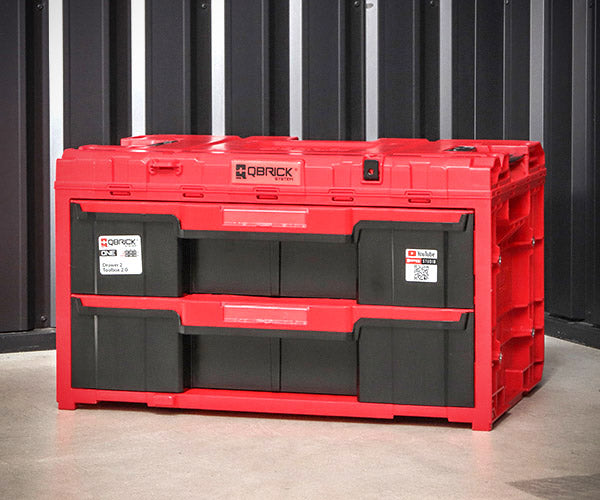 【11月の特価品】キューブリック 5901238259749 超耐久IP66 2段引出しツールボックス 容量14.5Lx2段 QBRICK SKRQONED2CZEPG003 QS1 ONE DRAWER2 TOOLBOX2.0
