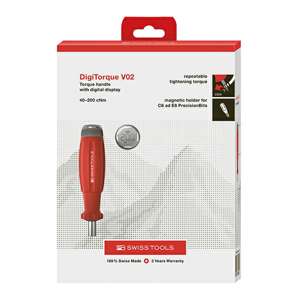 日本正規品 PBスイスツールズ デジタルトルクハンドルV02 (9320.M0.4-2.0JCBB)(7610733289004)