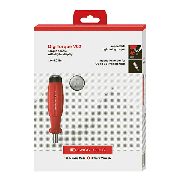日本正規品 PBスイスツールズ デジタルトルクハンドルV02 (9320.M1.0-5.0JCBB)(7610733289011)
