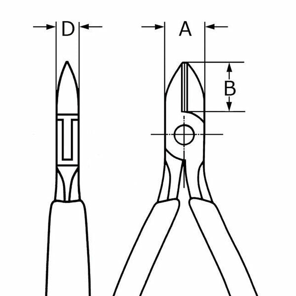 日本正規品 クニペックス エレクトロニクスニッパー (7712-115ESDSB)(4003773030126) KNIPEX