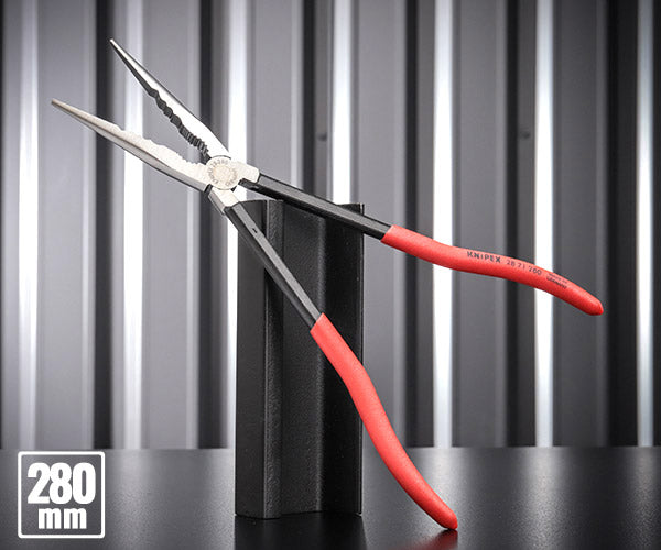 日本正規品 クニペックス ロングリーチニードルノーズプライヤー (2871-280SB)(4003773080879) KNIPEX