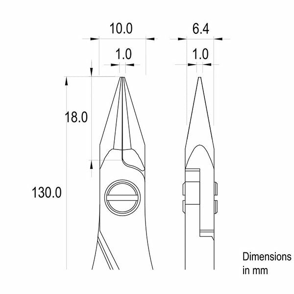 日本正規品 アイデアルテック ESD高精度プライヤ(スベリ止) (ES6022.CR.BG.IT)(7640144719340) ideal-tek