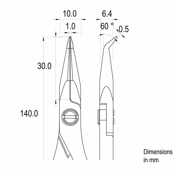 日本正規品 アイデアルテック ESD高精度プライヤ(ベント) (ES6023B.CR.BG.IT)(7640144719364) ideal-tek
